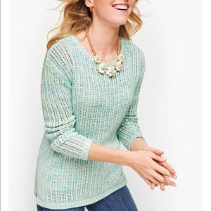 Talbot open stitch spaced dyed knit sweater